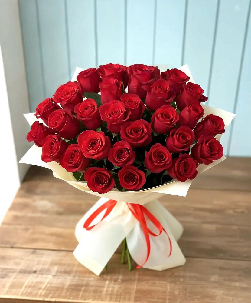 Букет 29 Красных роз в Рыздвяный