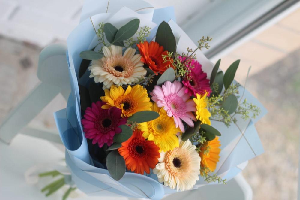 Букет цветов из: Герберы в Рыздвяный