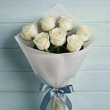 Букет 7 Белых роз Эдлесс Лав #REPLACE_PRED# Рыздвяный