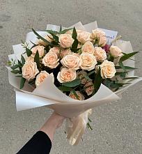 Букет Кремовые розы Латте в Рыздвяный