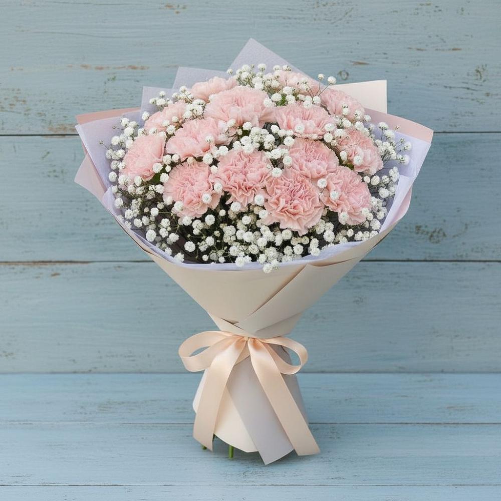 Букет цветов из: Гвоздики в Рыздвяный