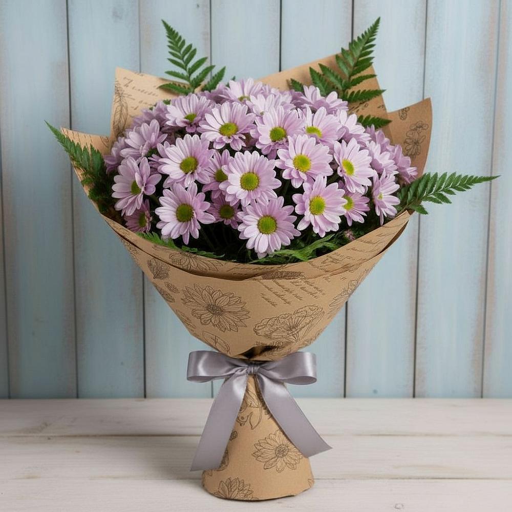 Букет цветов из: Хризантемы в Рыздвяный