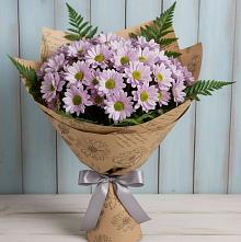 Букет цветов из:  Хризантемы #REPLACE_PRED# Рыздвяный