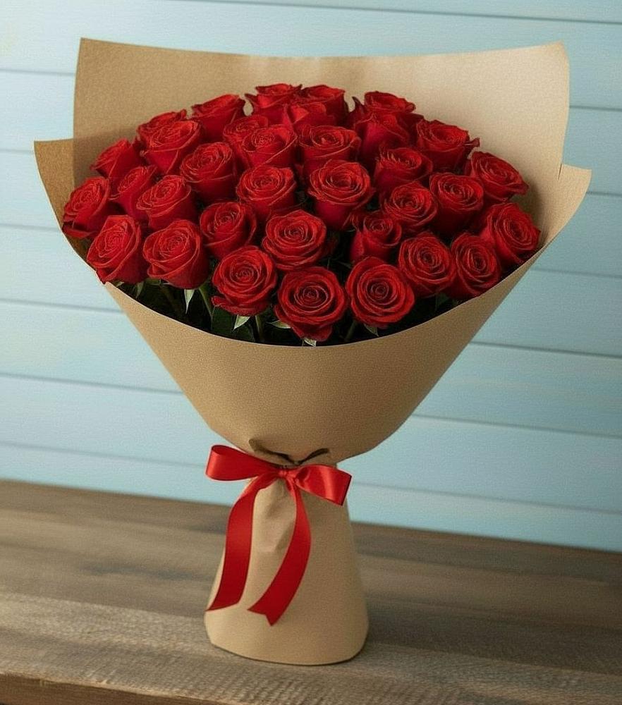 Букет Красные розы Милано в Рыздвяный