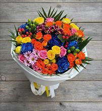 Букет цветов из:  Розы и Хризантемы в Рыздвяный