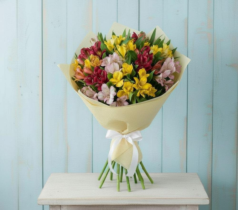 Букет цветов из: Альстромерии в Рыздвяный